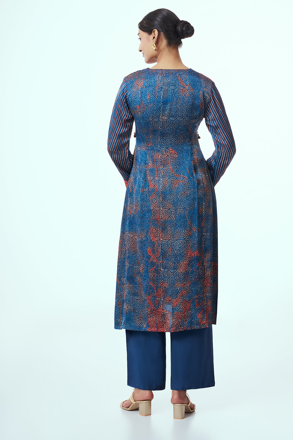 Multicoloured Modal Indo Western with Stone Work