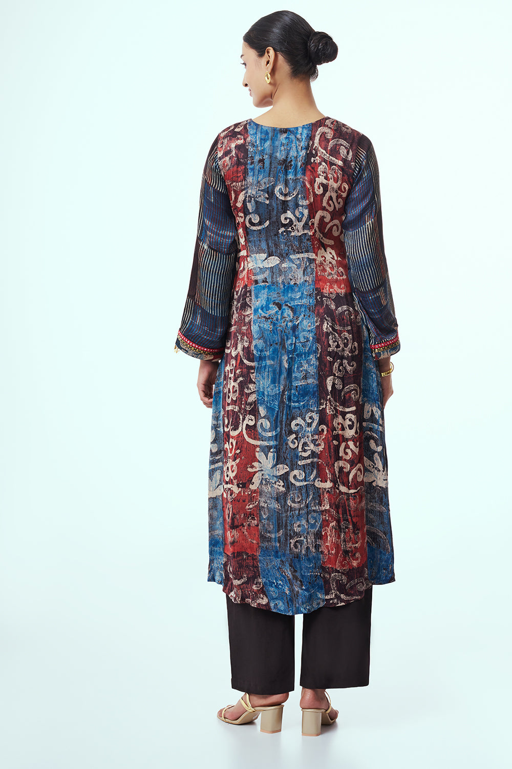 Multicoloured Modal Indo Western with Thread Work
