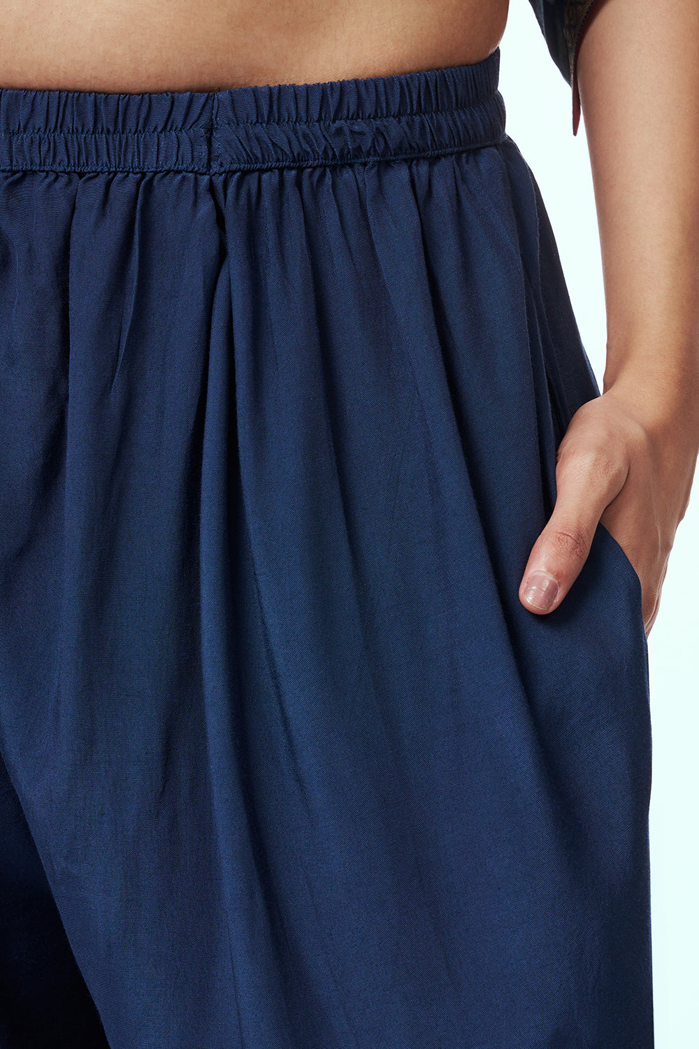 Navy Blue Modal Indo Western with Coin Detailing
