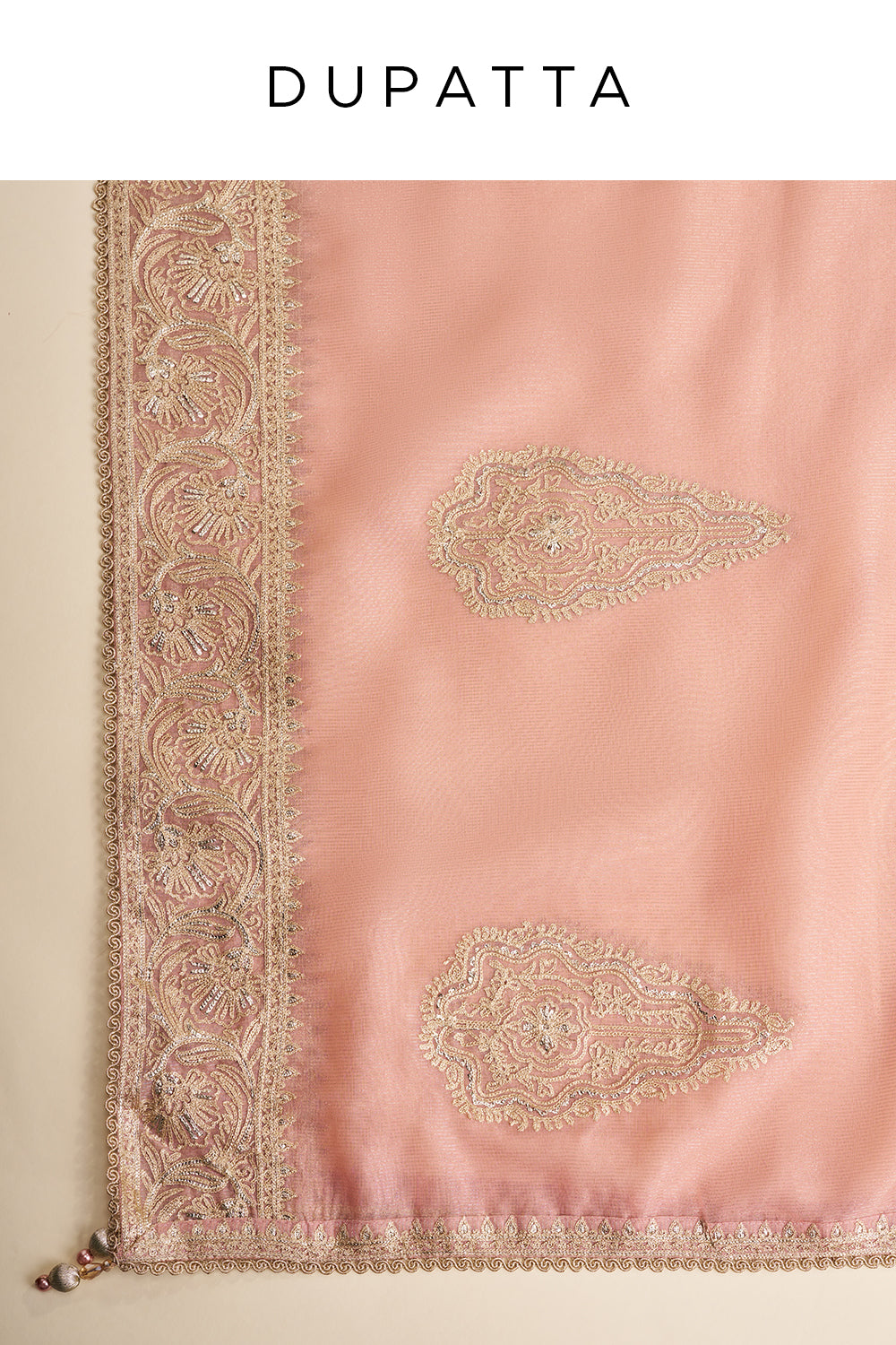 Pink Embroidered Unstitched Suit Set