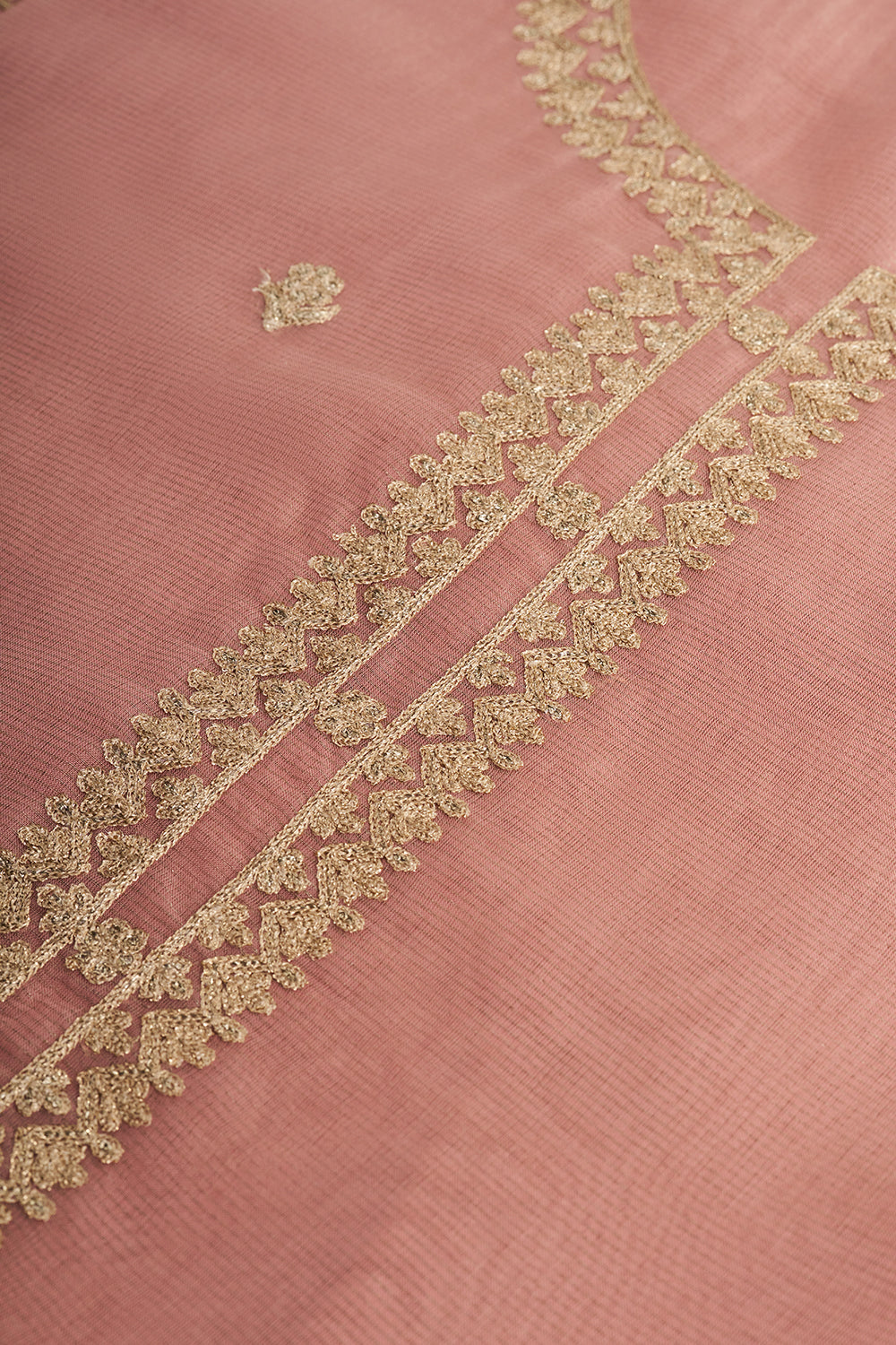 Pink Embroidered Unstitched Suit Set