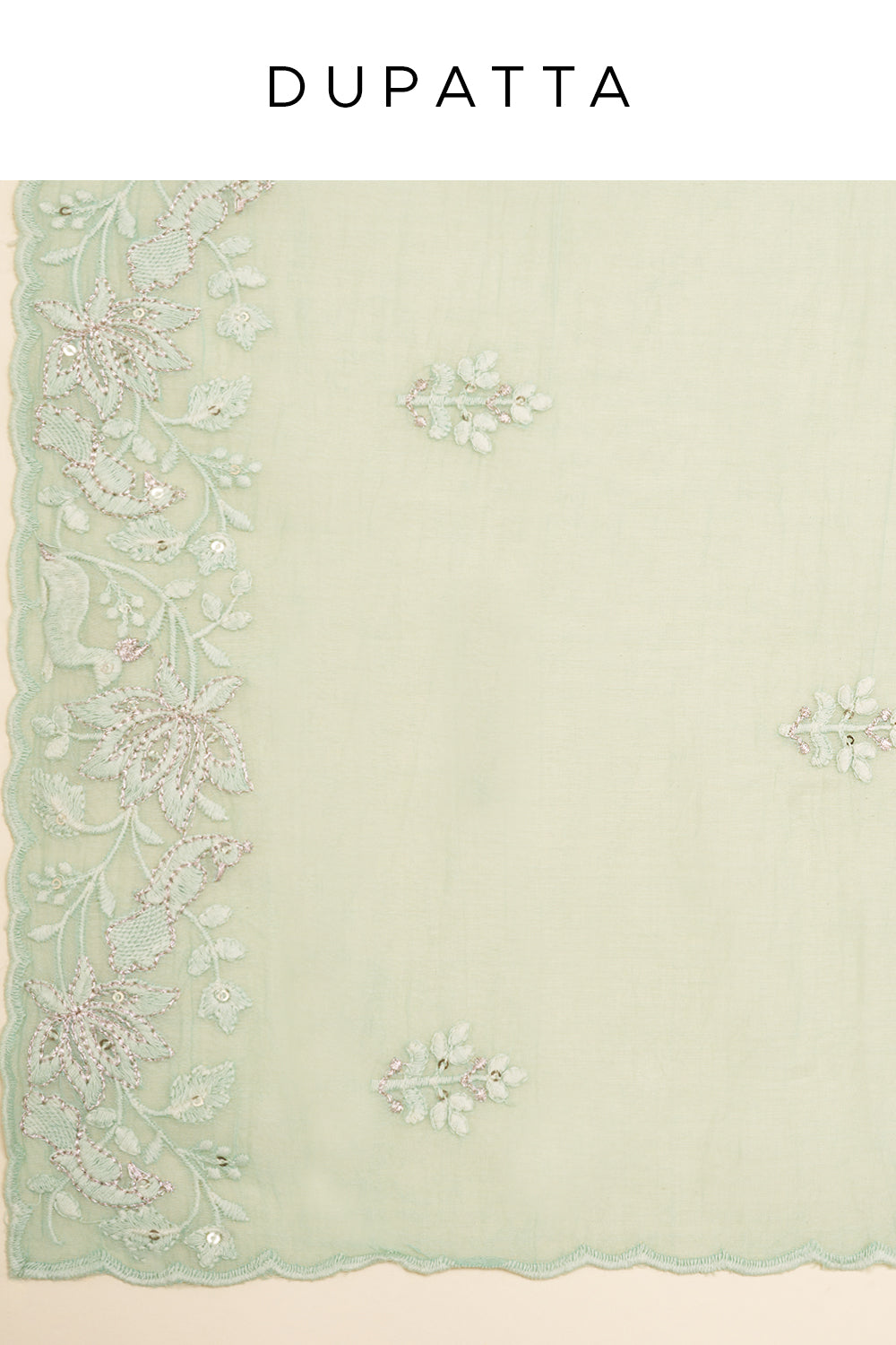 Powder Blue Embroidered Unstitched Dress Set