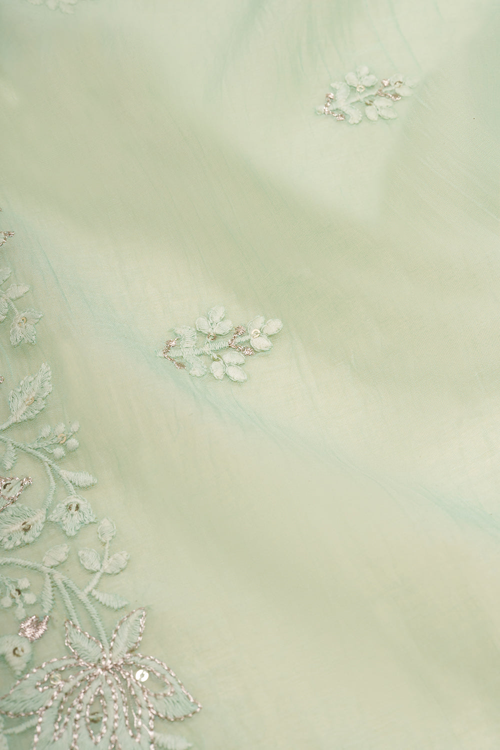 Powder Blue Embroidered Unstitched Dress Set