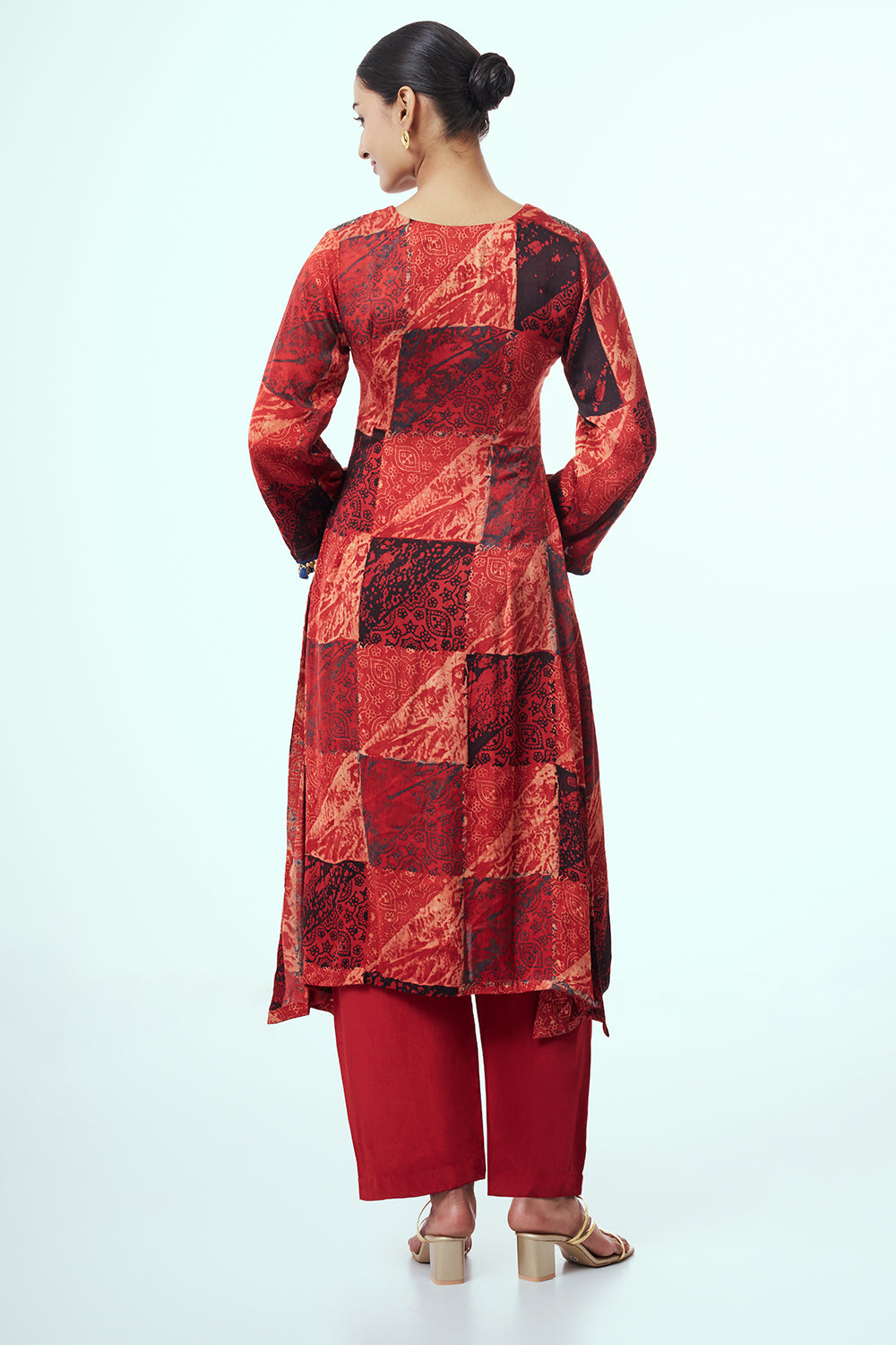 Red Modal Indo Western with Thread Work