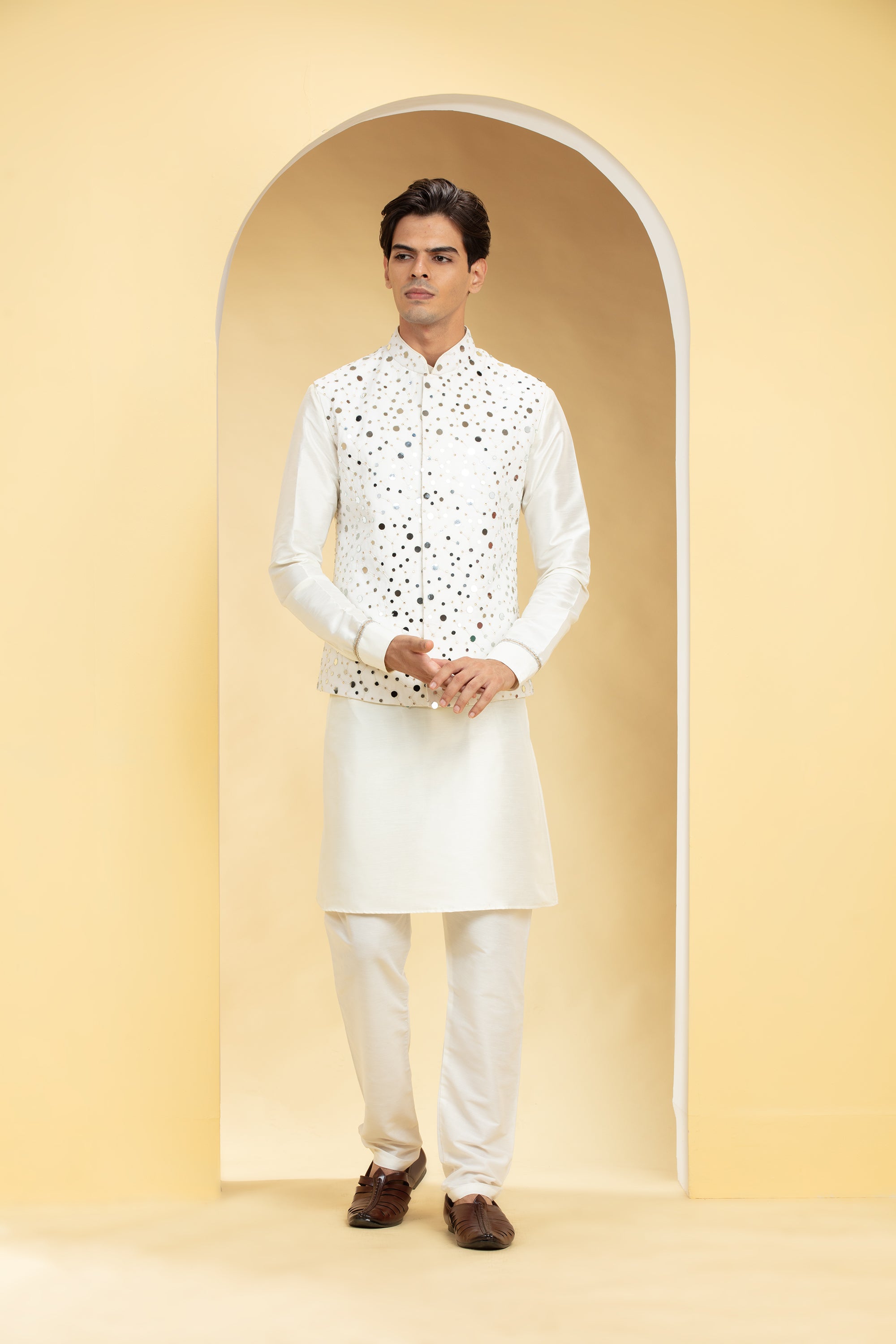 White Kurta Pyjama With Embroidered Nehru Jacket Set,kurta Pyjama,mens Kurta  Pajama With Nehru Jacket,kurta Pyjama With Jacket,nehru Jacket - Etsy Israel