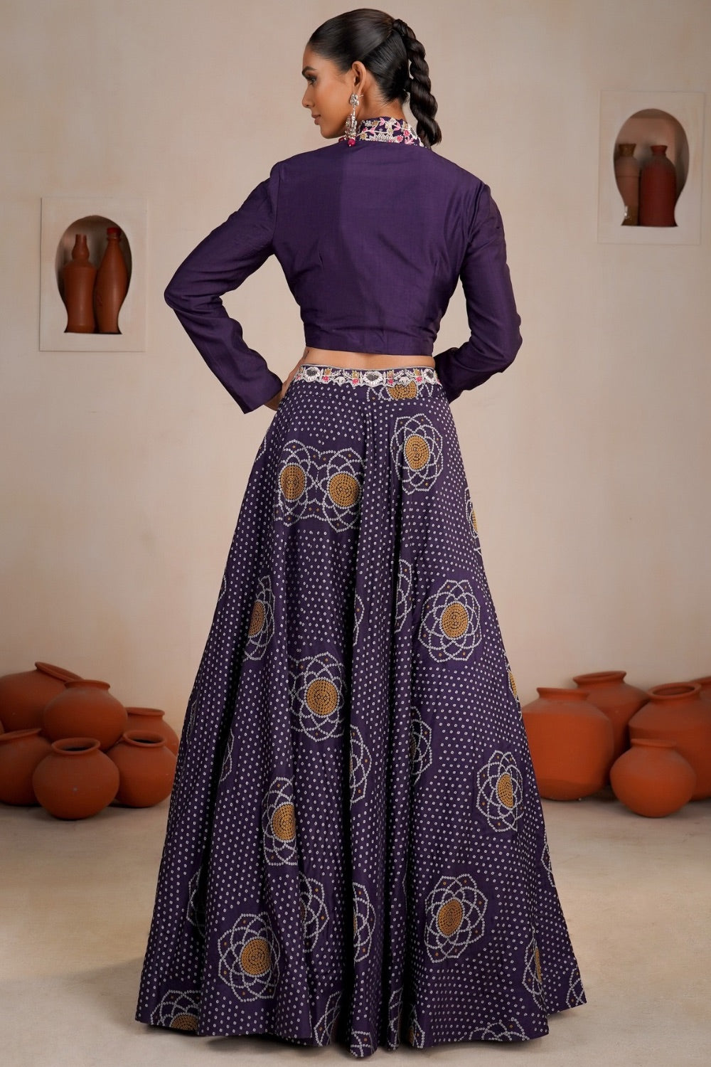 Purple Silk Indo western