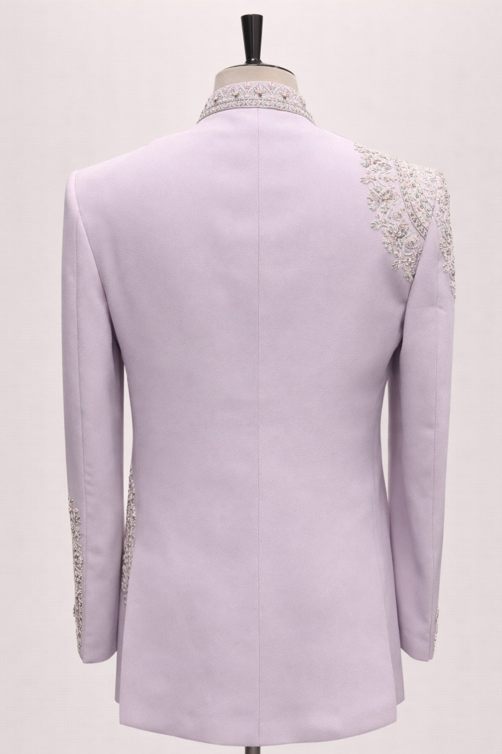 Baby Pink Imported Jodhpuri Set with Cutdana and Moti Work