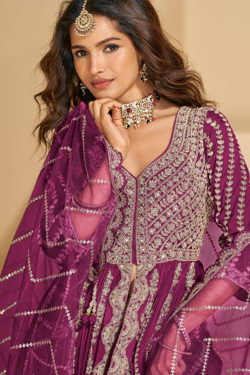 CHINON INDO WESTREN WITH EMBROIDERY AND SEQUINS WORK