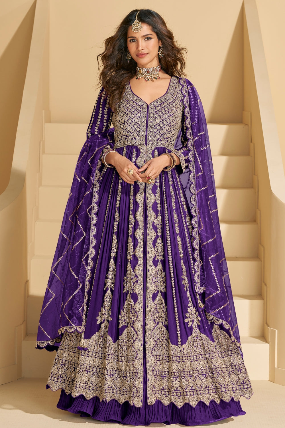 CHINON INDO WESTREN WITH EMBROIDERY AND SEQUINS WORK