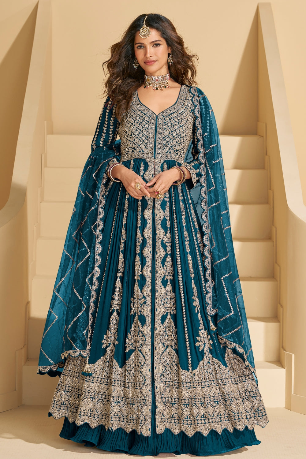 CHINON INDO WESTREN WITH EMBROIDERY AND SEQUINS WORK