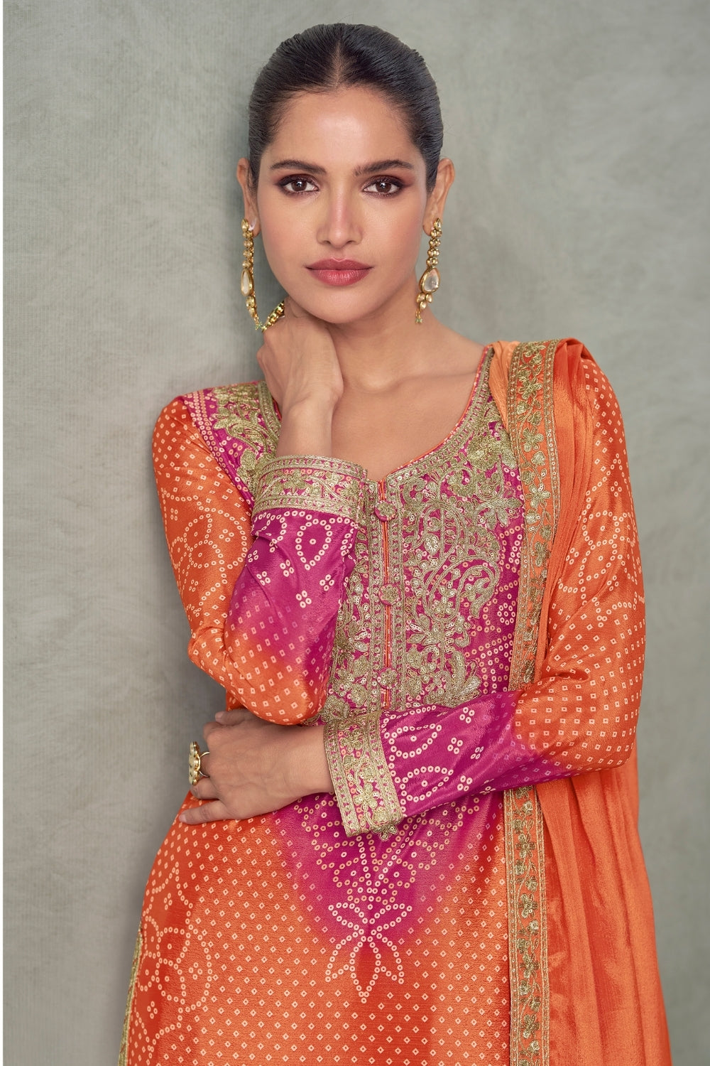 CHINON PALAZZO SUIT WITH EMBROIDERY AND SEQUINS