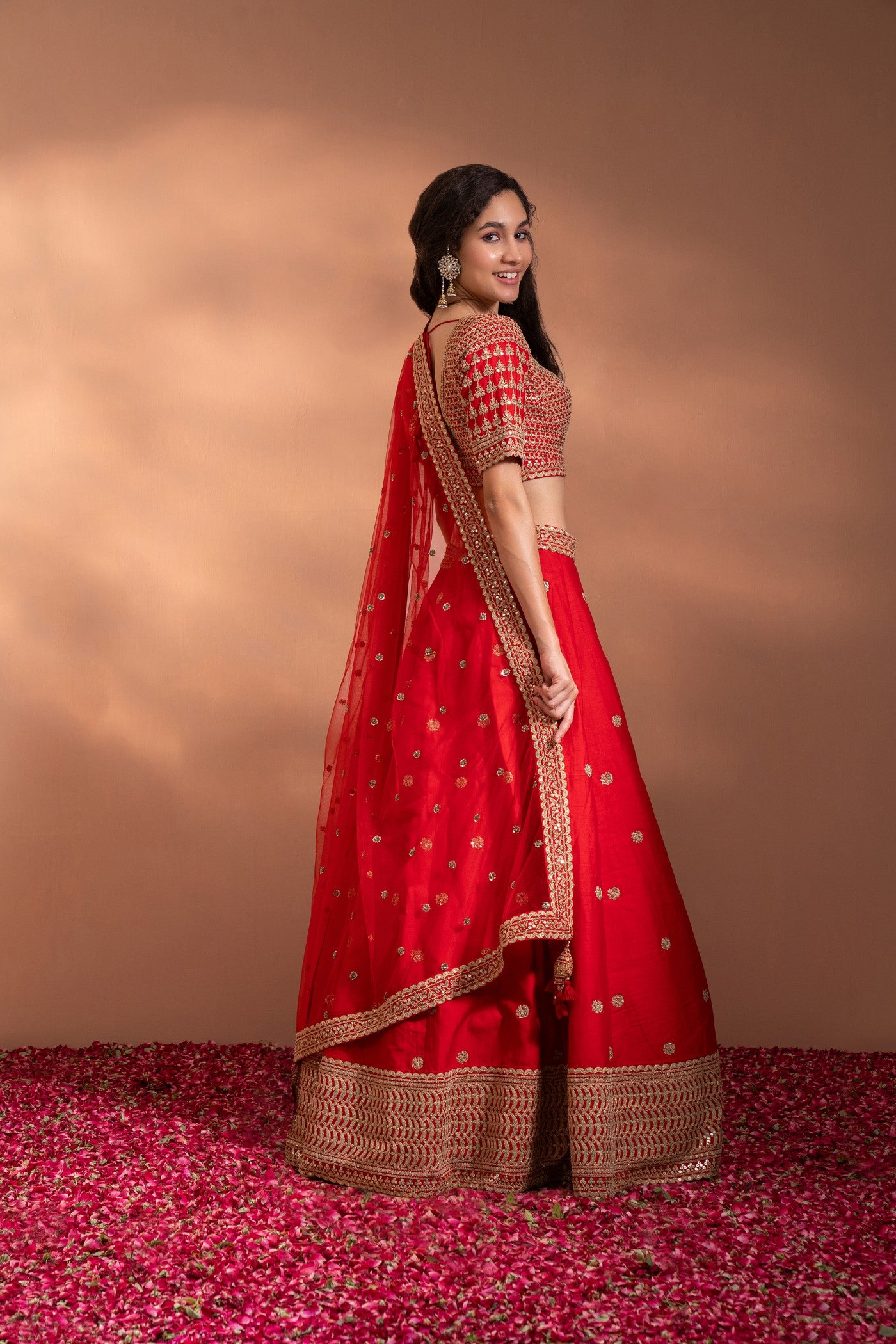 Sindoori Red Arunaya Lehenga Set | Designer party wear dresses, Lehenga,  Party wear dresses