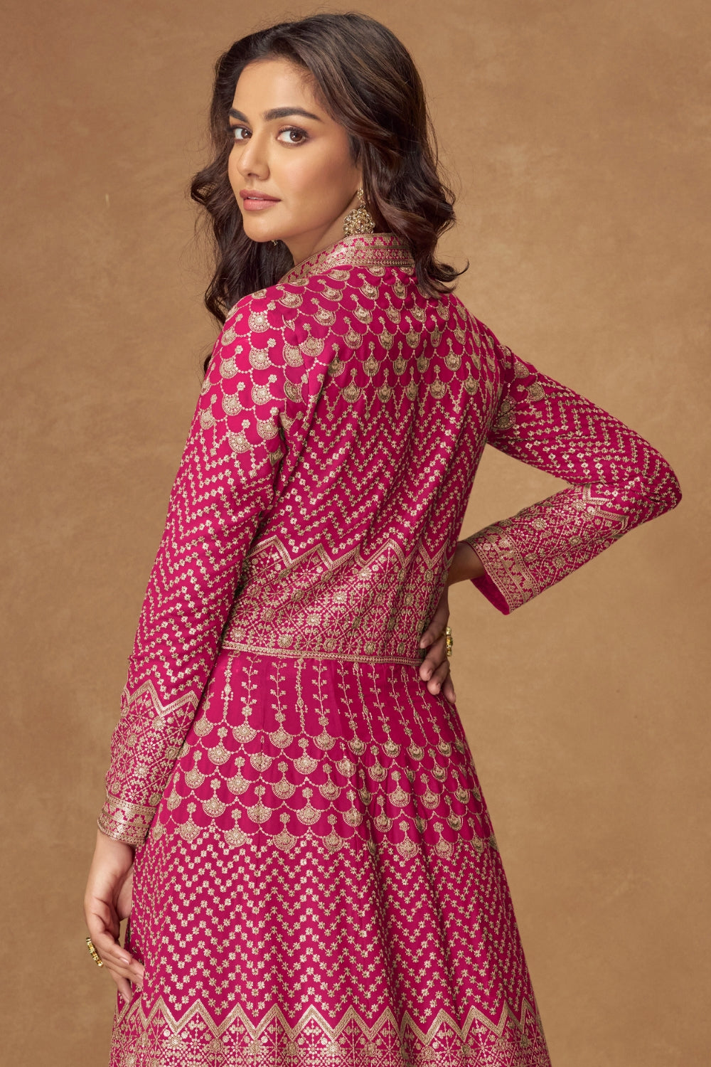 Embroidered Georgette Lehenga Set
