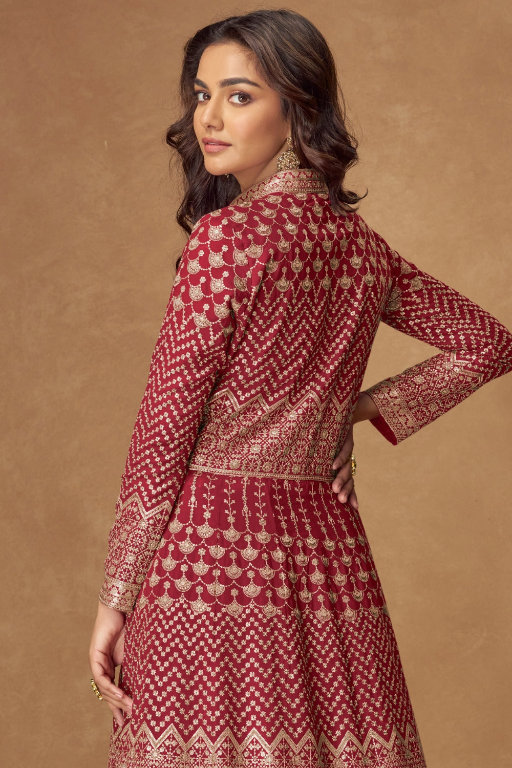 Embroidered Georgette Lehenga Set