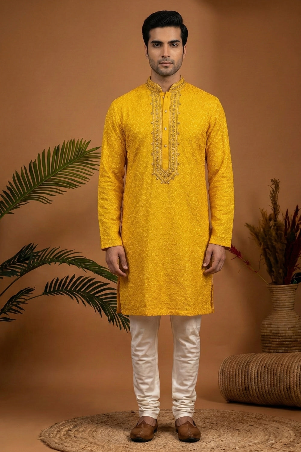 Georgette Kurta and Koti Set with Cutdana and Moti Work