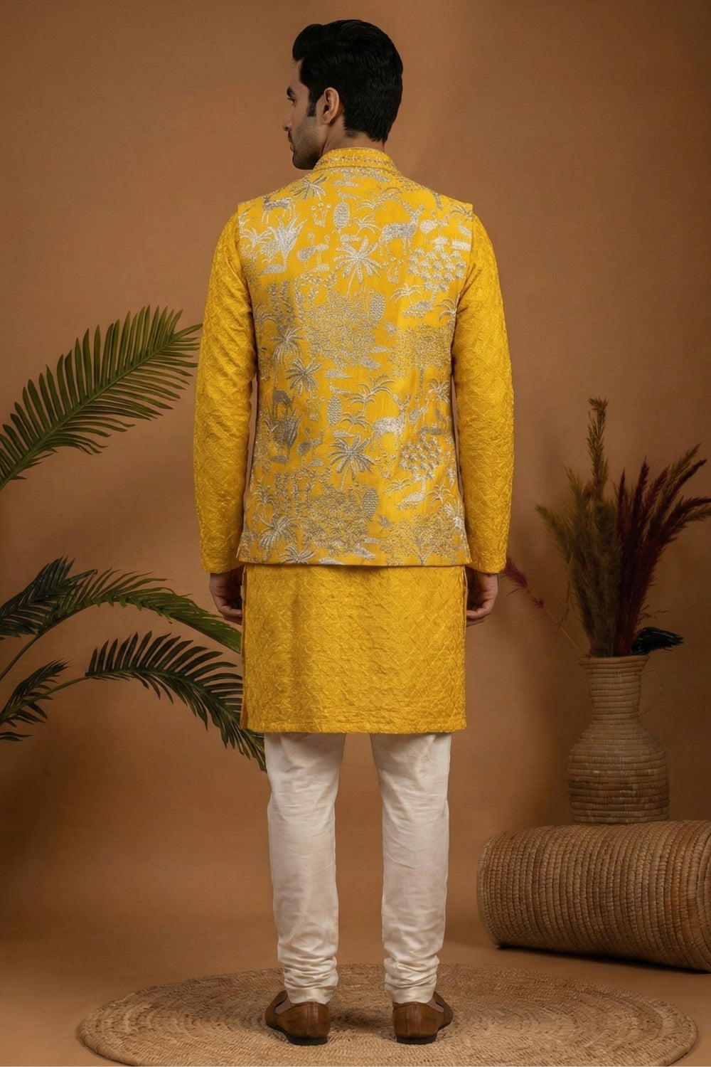 Georgette Kurta and Koti Set with Cutdana and Moti Work