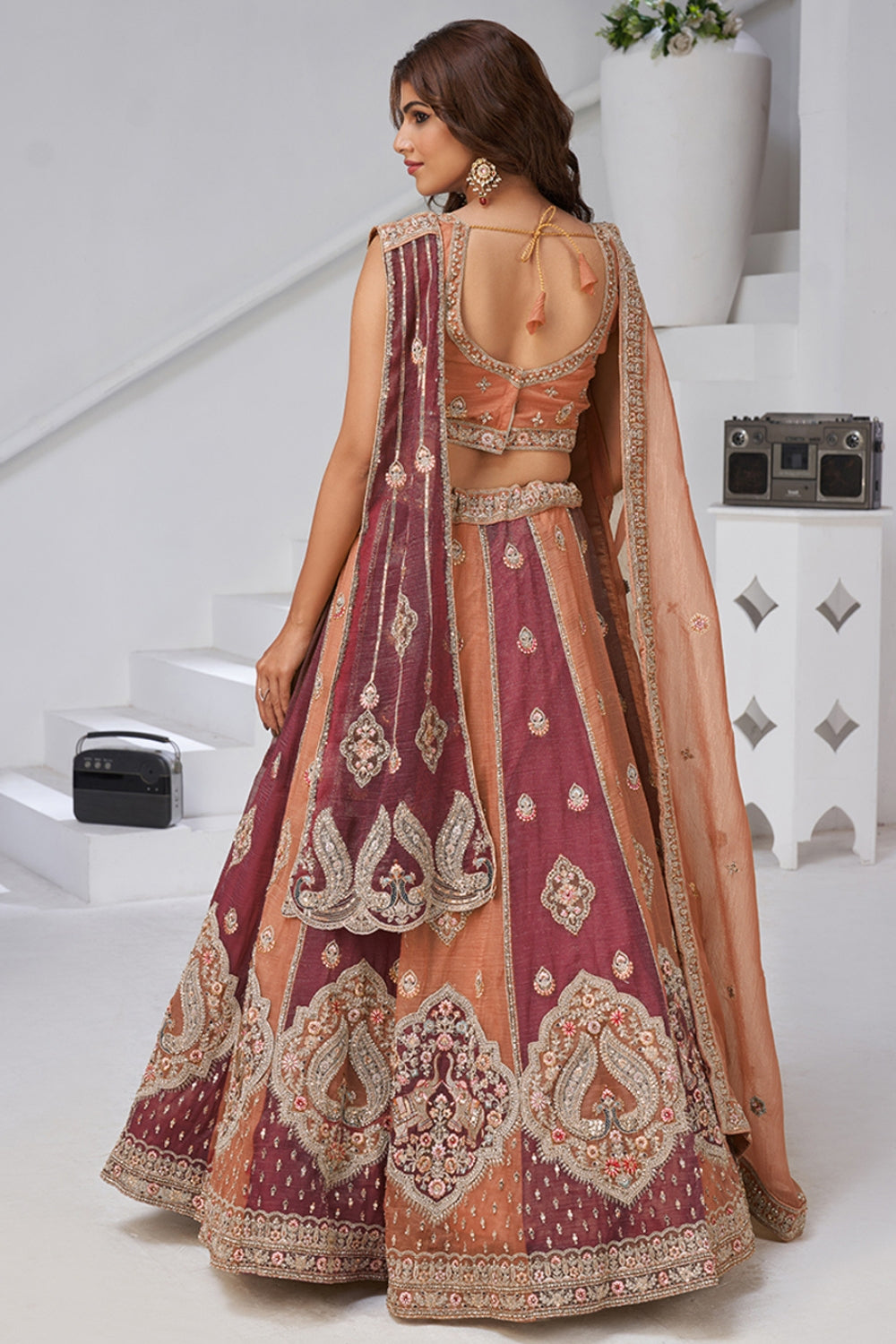 Georgette Tissue Lehenga Choli Resham Embroidery and Sequins