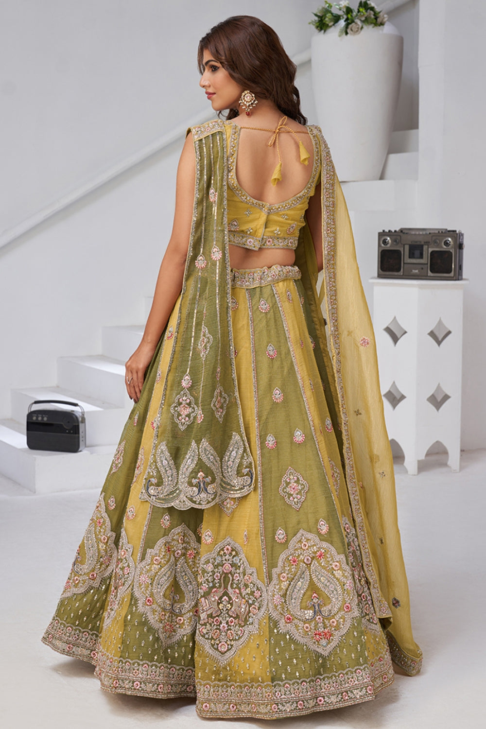 Georgette Tissue Lehenga Choli Resham Embroidery and Sequins