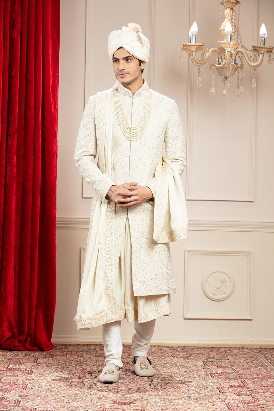 Buy Ankur J Men White Silk Embroidered Indo Western Jacket Set at  Pernia'sPopUpShopMen 2023 | Aza fashion, Floral jacket, Types of sleeves