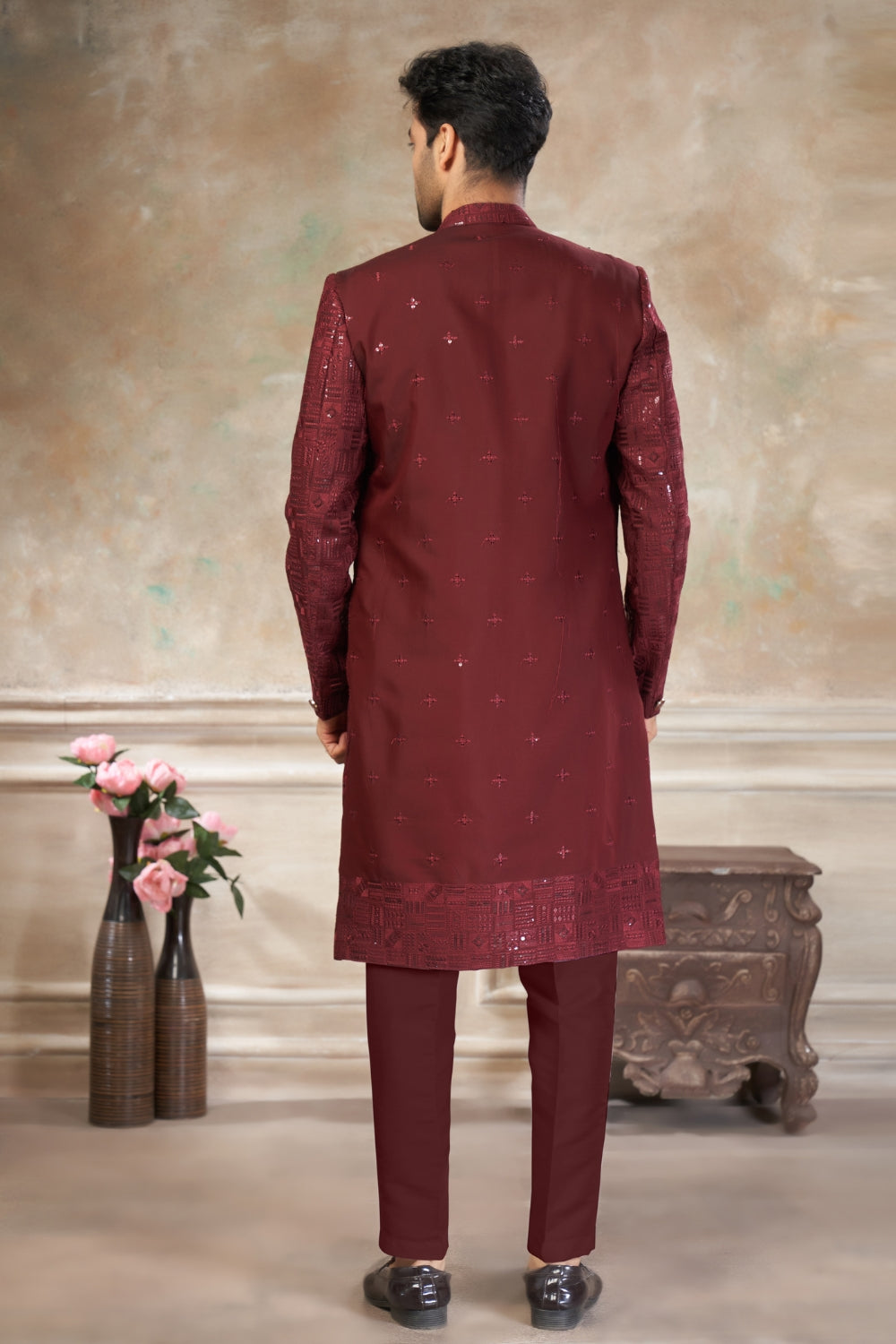 Imported Indo Western with Embroidery and Sequins Work