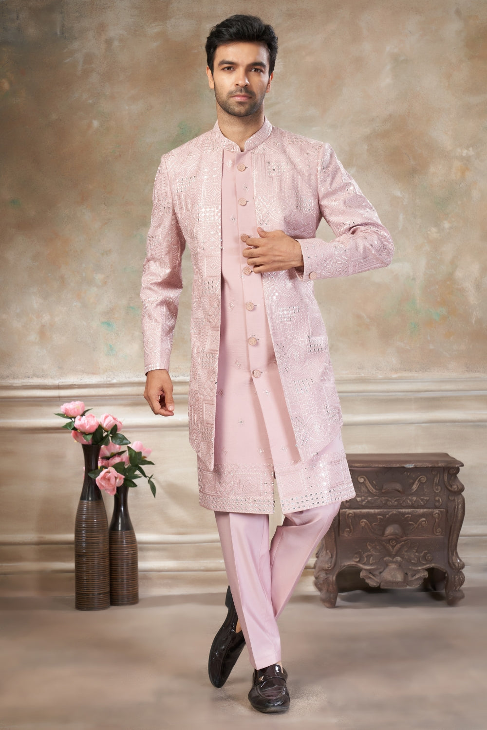 Imported Indo Western with Embroidery and Sequins Work