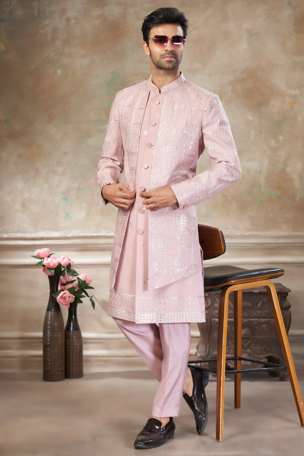 Imported Indo Western with Embroidery and Sequins Work