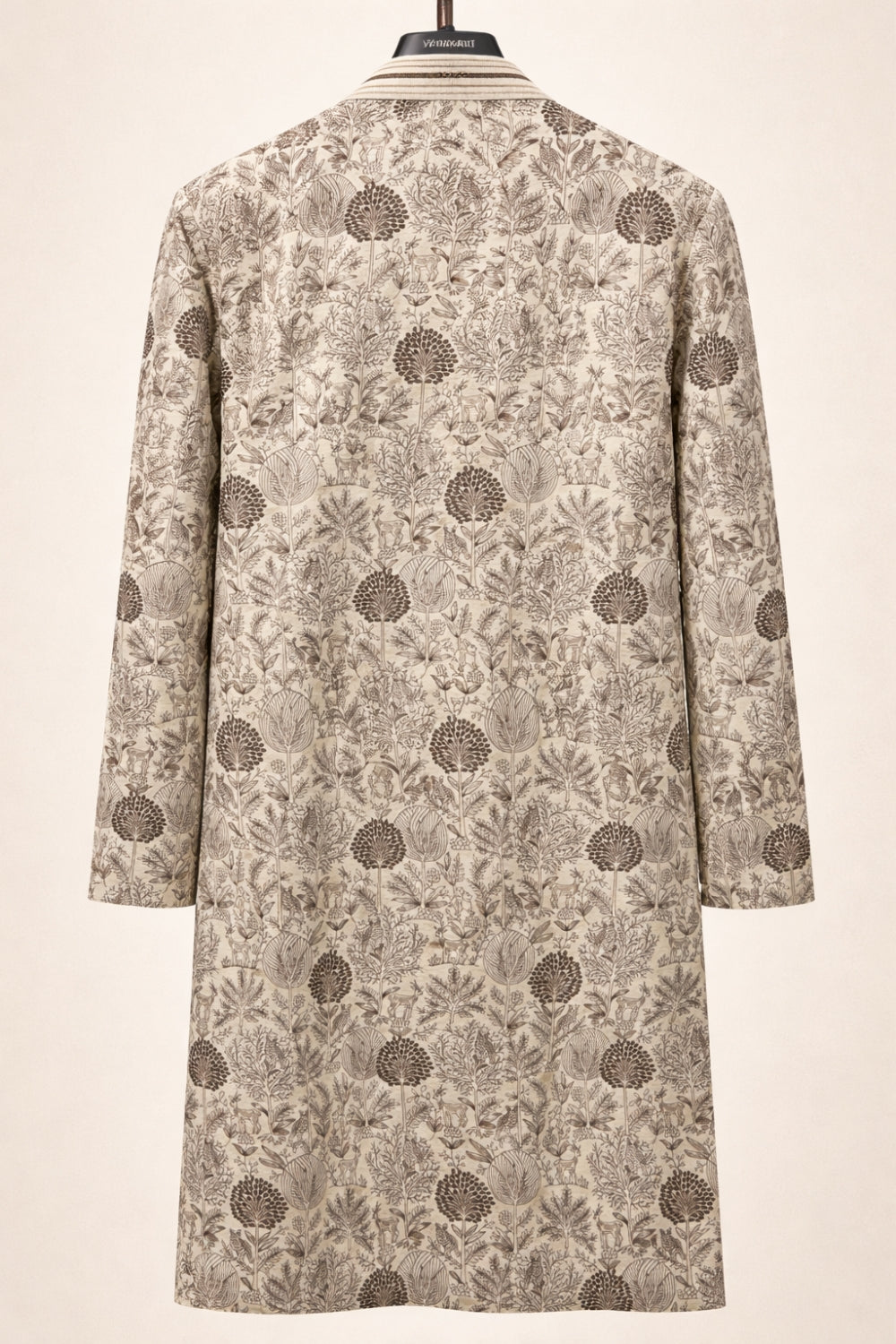 Ivory Silk Kurta Set with Resham Embroidery and Sequins Work