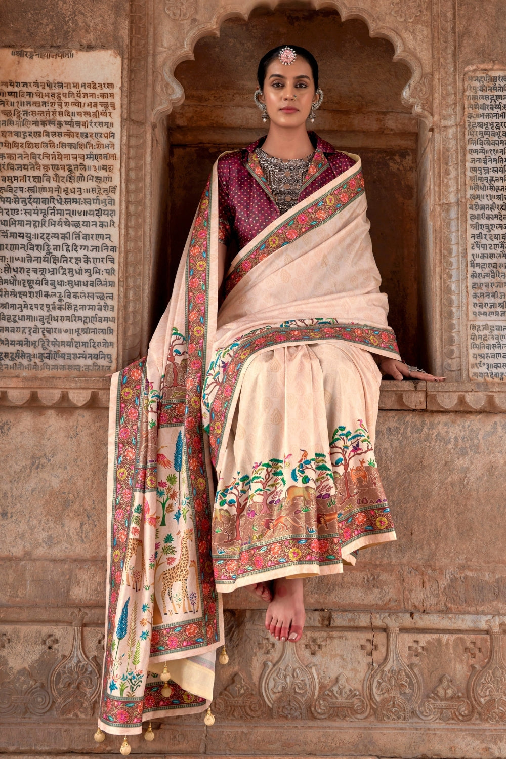ORGANZA SAREE WITH ZARI