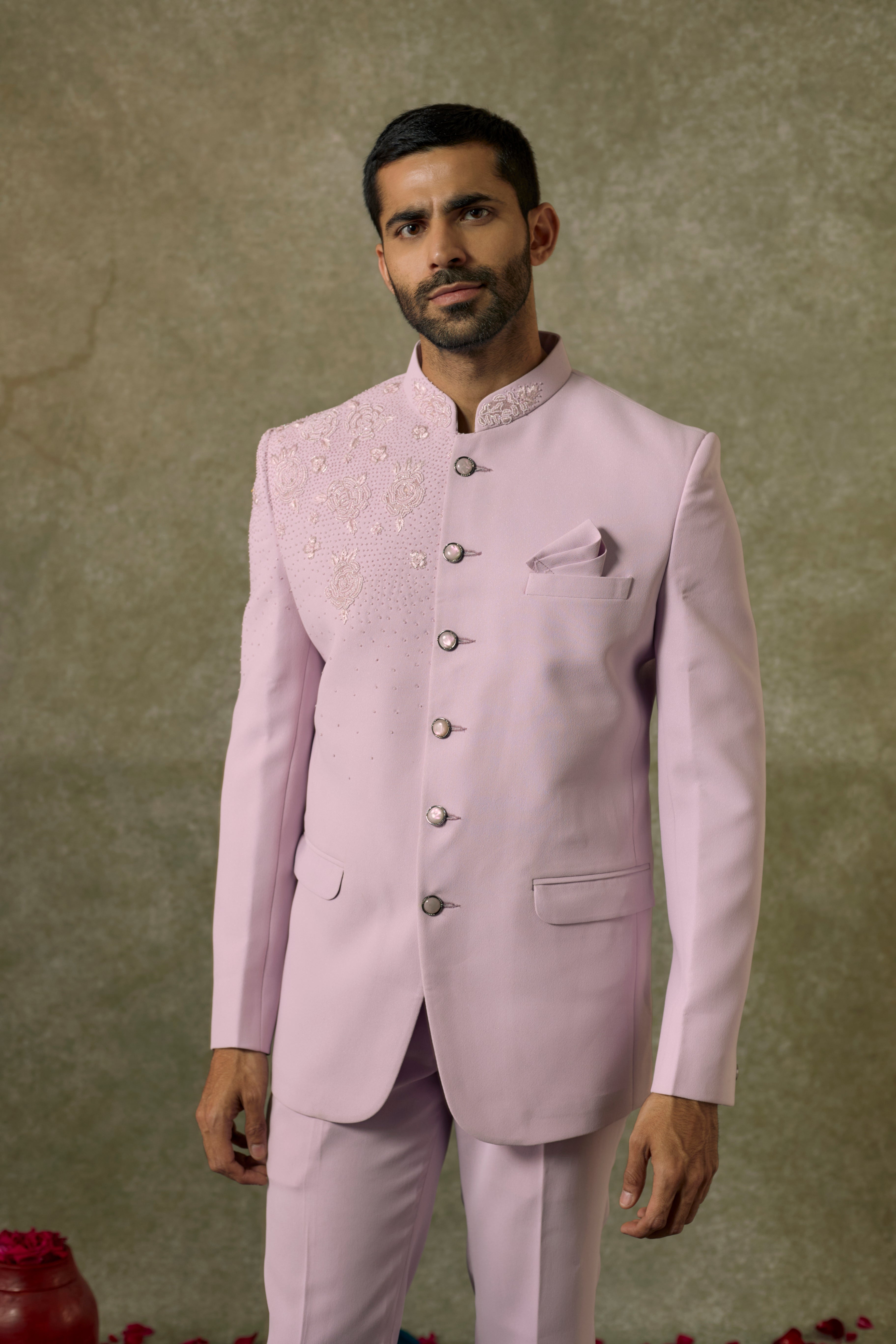 Lilac Imported Japanese Jodhpuri set