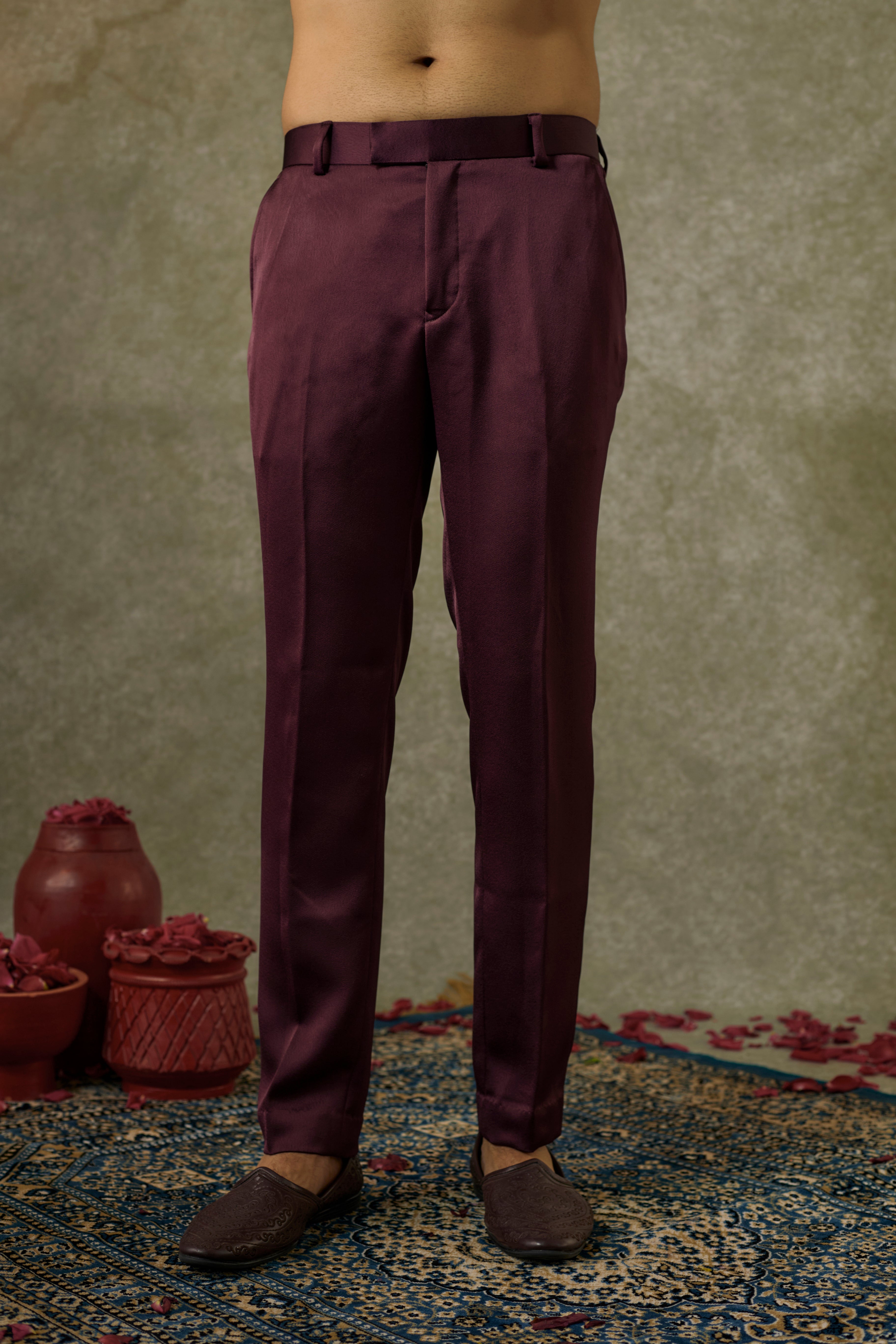 Red wine Imported Japanese Jodhpuri set