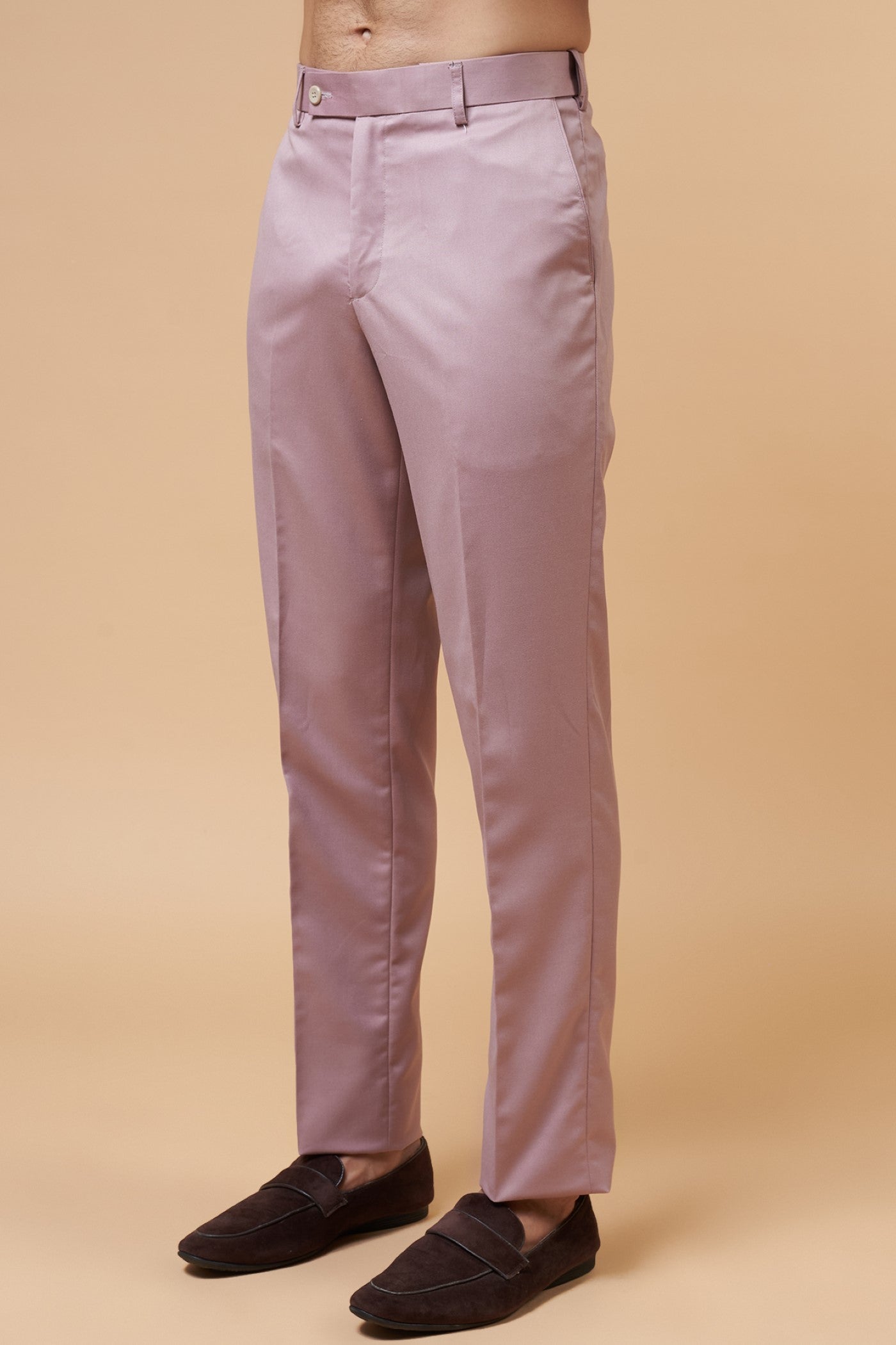 Pink Cotton Silk Bandhgala Set