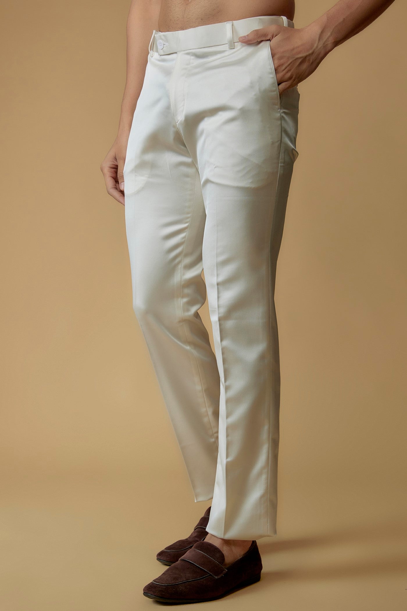 Lace White Italian Jacquard Tuxedo Set