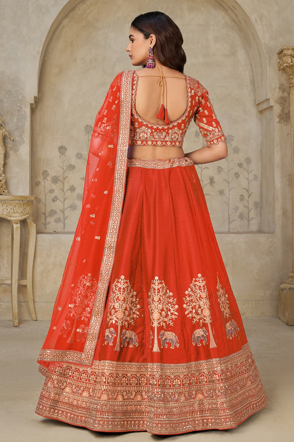 Silk Lehenga Choli With Cutdana and Sequins