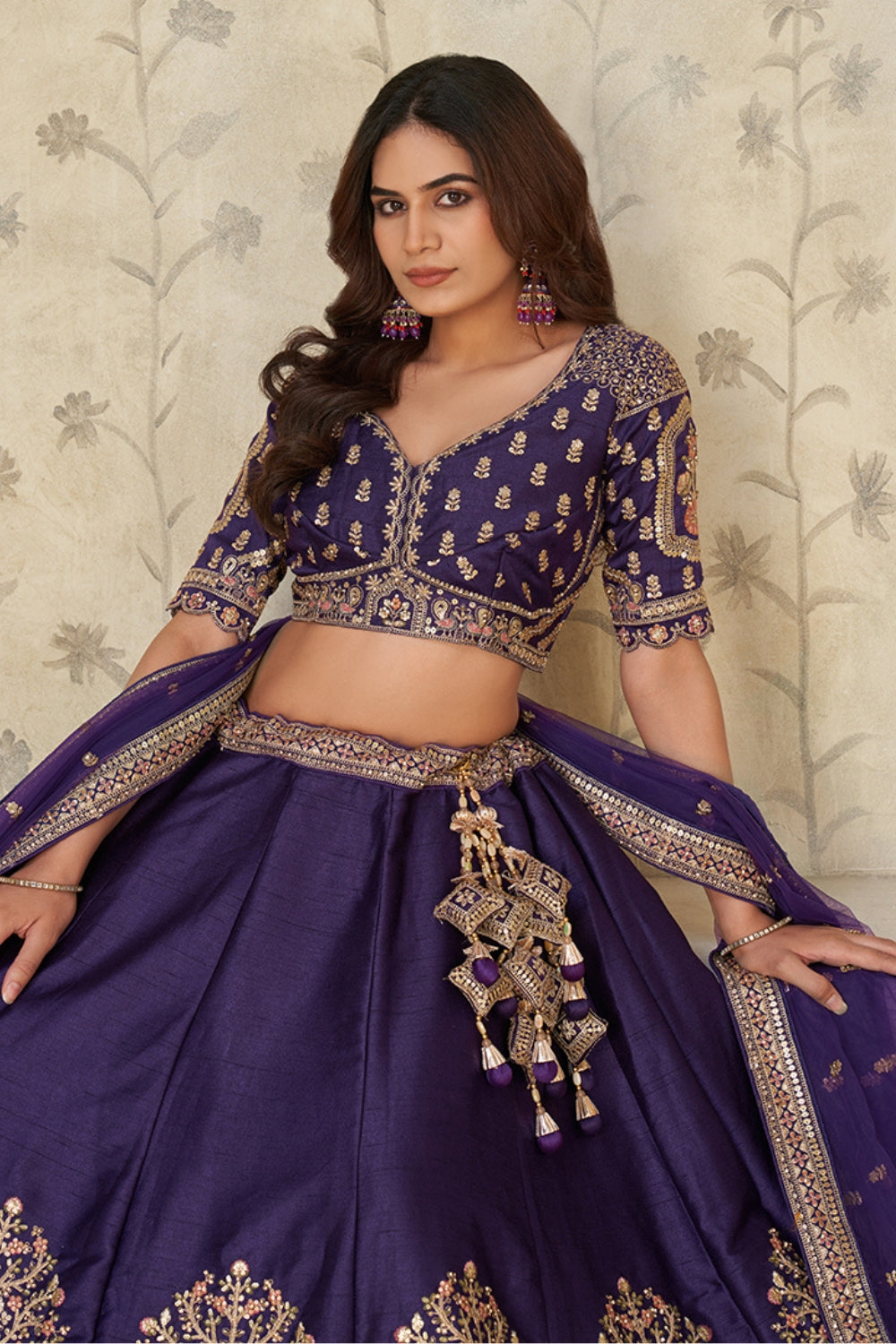 Silk Lehenga Choli With Cutdana and Sequins