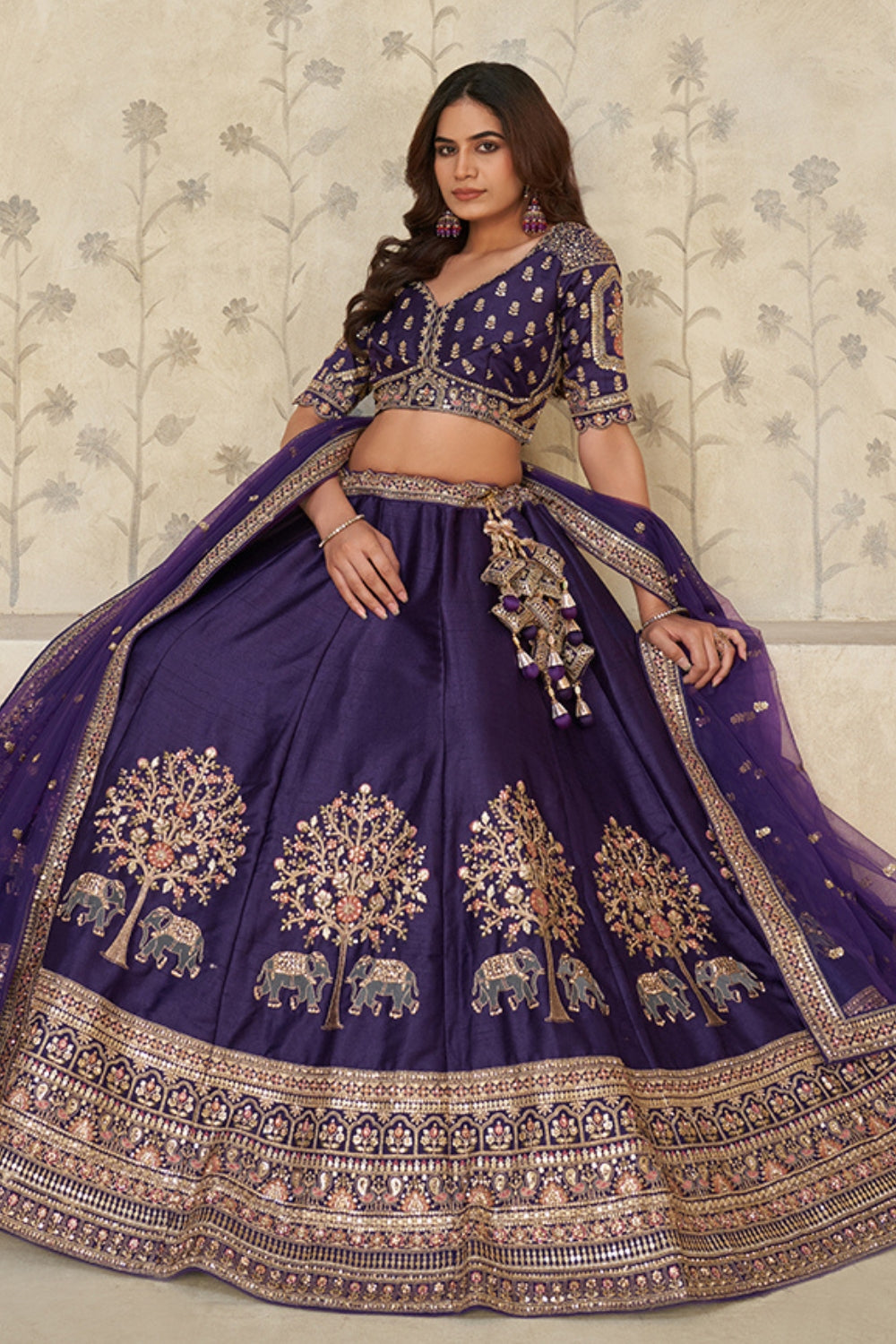 Silk Lehenga Choli With Cutdana and Sequins