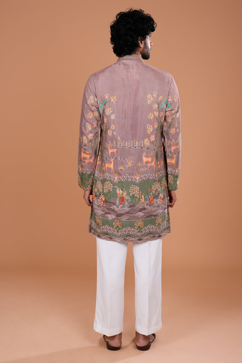 Heritage Scenic Embroidered Tissue Men's Kurta Set