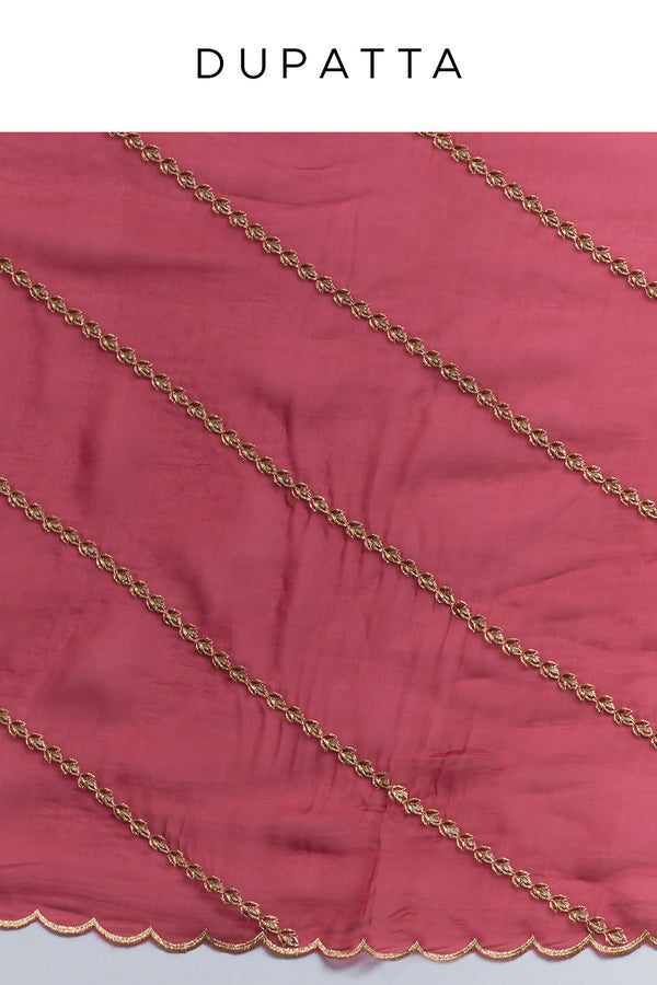 Magenta Red Chanderi Silk Kurta Set