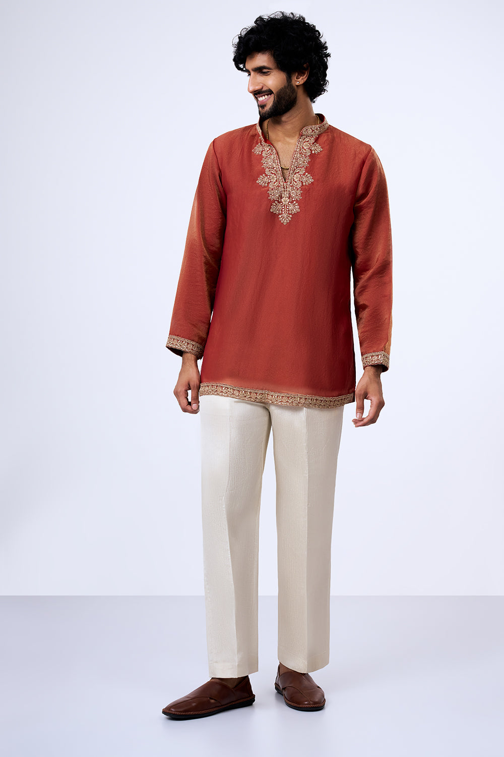 Multi Shimmer Georgette Heritage Patchwork Jacket Set
